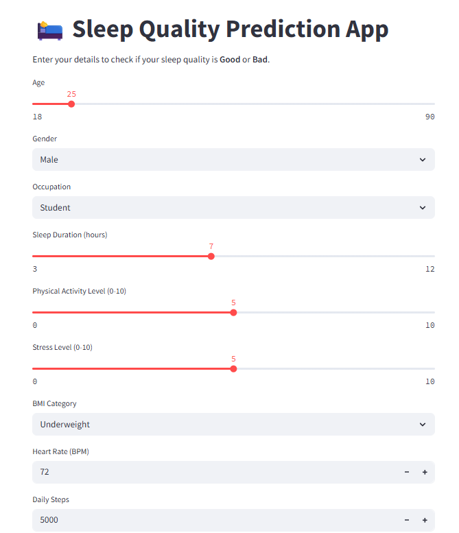 Sleep Quality Prediction